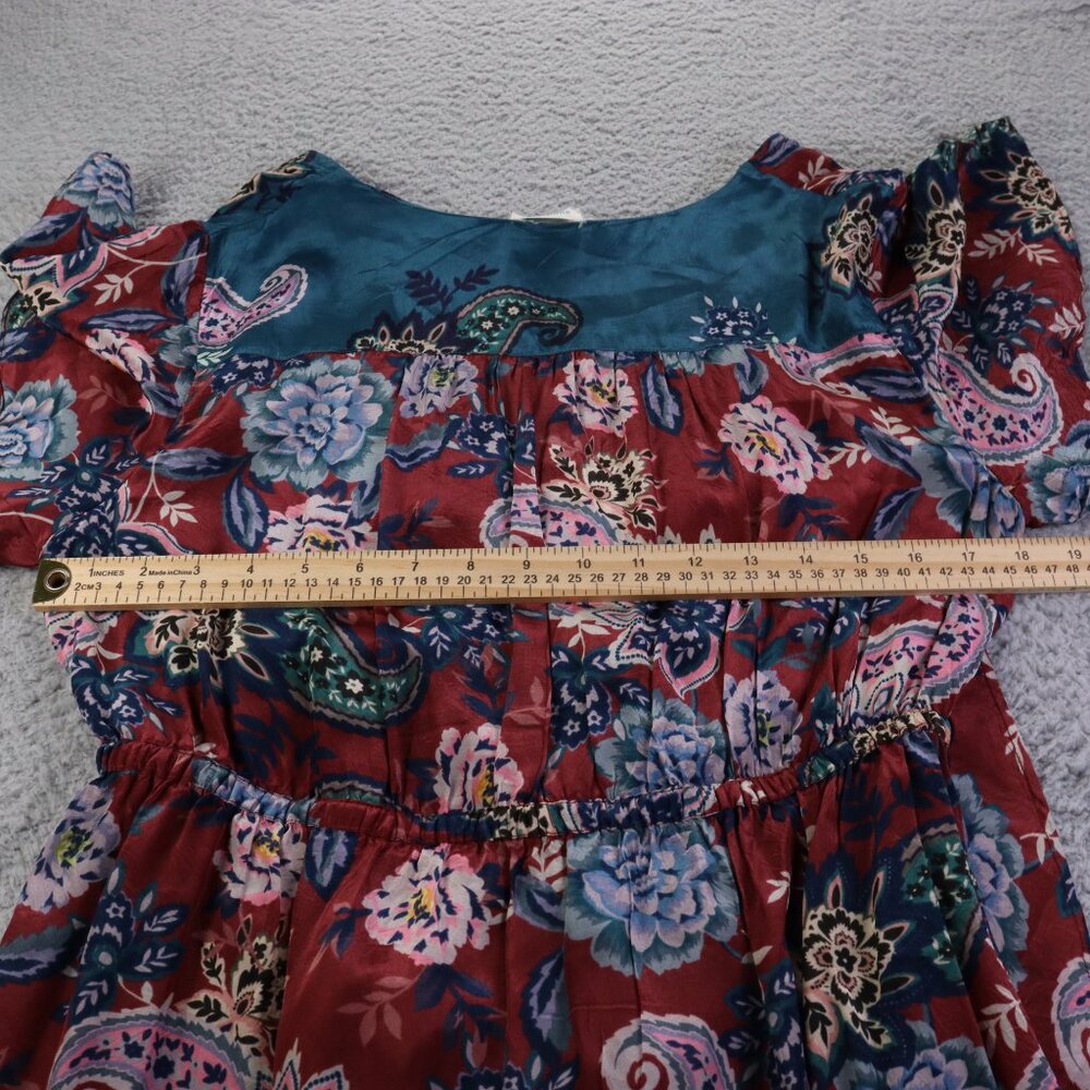 Sundance Midi Dress Womens PM Multicolor Paisley Dreams Faux Wrap Boho Colorful - Picture 8 of 9